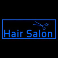 Blue Hair Salon Logo Enseigne Néon