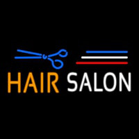 Blue Hair Salon Logo Enseigne Néon