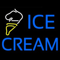 Blue Ice Cream With Cone Enseigne Néon