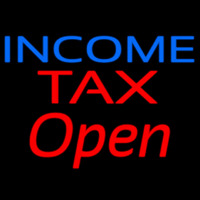 Blue Income Ta  Open Enseigne Néon