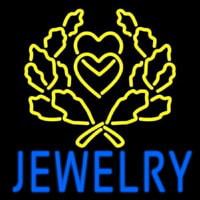 Blue Jewelry Block Logo Enseigne Néon