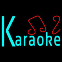 Blue Karaoke Red Musical Note Enseigne Néon