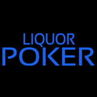 Blue Liquor Poker Enseigne Néon