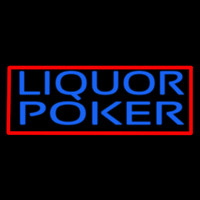 Blue Liquor Poker Enseigne Néon