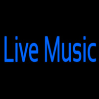 Blue Live Music Enseigne Néon