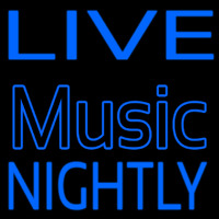 Blue Live Music Nightly Enseigne Néon