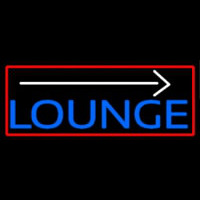 Blue Lounge And Arrow With Red Border Enseigne Néon