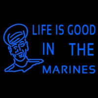 Blue Marine With Logo Enseigne Néon