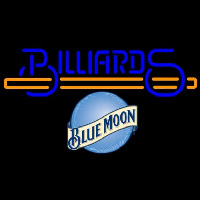 Blue Moon Billiards Te t With Stick Pool Beer Sign Enseigne Néon
