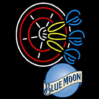 Blue Moon Darts Beer Sign Enseigne Néon