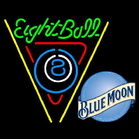 Blue Moon Eightball Billiards Pool Beer Sign Enseigne Néon