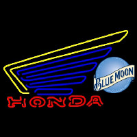 Blue Moon Honda Motorcycles Gold Wing Beer Sign Enseigne Néon