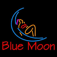 Blue Moon Lady Orange Beer Enseigne Néon