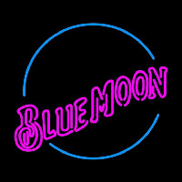 Blue Moon Pink Beer Sign Enseigne Néon