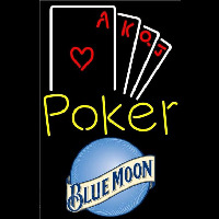 Blue Moon Poker Ace Series Beer Sign Enseigne Néon