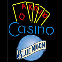 Blue Moon Poker Casino Ace Series Beer Sign Enseigne Néon