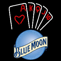 Blue Moon Poker Series Beer Sign Enseigne Néon