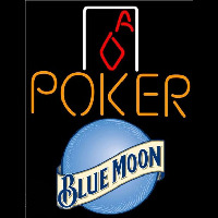 Blue Moon Poker Squver Ace Beer Sign Enseigne Néon