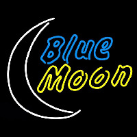 Blue Moon Yellow Beer Sign Enseigne Néon