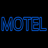Blue Motel Double Stroke Enseigne Néon