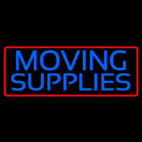 Blue Moving Supplies With Border Enseigne Néon