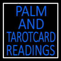 Blue Palm And Tarot Card Readings Enseigne Néon