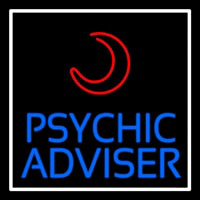 Blue Psychic Advisor With Logo Enseigne Néon