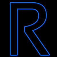 Blue R Logo Enseigne Néon