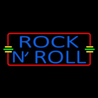 Blue Rock N Roll Red Border 1 Enseigne Néon