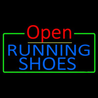 Blue Running Shoes Open Enseigne Néon