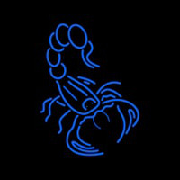 Blue Scorpion Logo Enseigne Néon