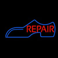 Blue Shoe Logo Red Repair Enseigne Néon