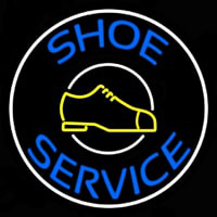Blue Shoe Service Enseigne Néon
