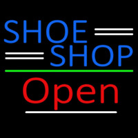 Blue Shoe Shop Open Enseigne Néon