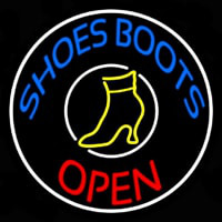 Blue Shoes Boots Open Enseigne Néon