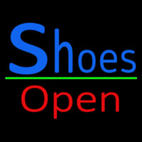 Blue Shoes Open Enseigne Néon