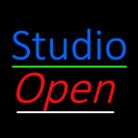 Blue Studio Red Open 1 Enseigne Néon