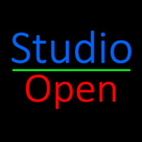 Blue Studio Red Open 2 Enseigne Néon
