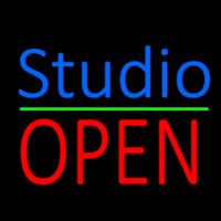 Blue Studio Red Open 3 Enseigne Néon