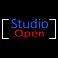 Blue Studio Red Open Border Enseigne Néon