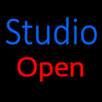 Blue Studio Red Open Enseigne Néon