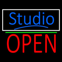 Blue Studio With Open 1 Enseigne Néon