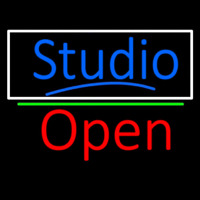 Blue Studio With Open 2 Enseigne Néon