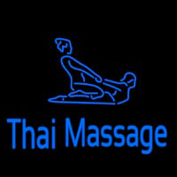 Blue Thai Massage Logo Enseigne Néon