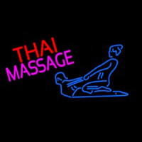 Blue Thai Massage Logo Enseigne Néon