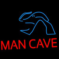 Blue Waves Red Man Cave Enseigne Néon