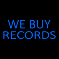 Blue We Buy Records 2 Enseigne Néon