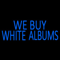 Blue We Buy White Albums 1 Enseigne Néon