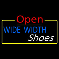 Blue Wide Width White Shoes Open Enseigne Néon