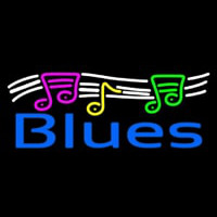 Blues With Musical Note 1 Enseigne Néon
